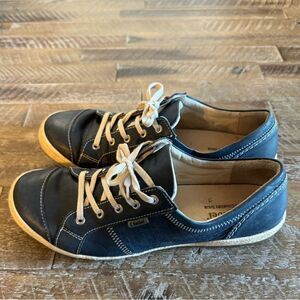 Josef Seibel blue leather sneakers shoes runners